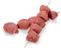 Cubes à brochettes d'agneau